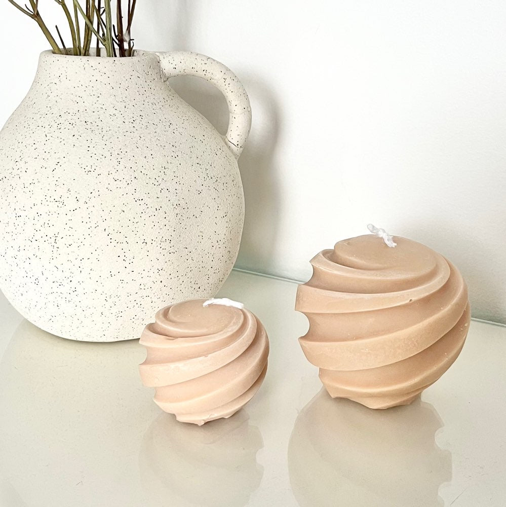 Bougie "Gemma" Beige Petit - Cire de colza