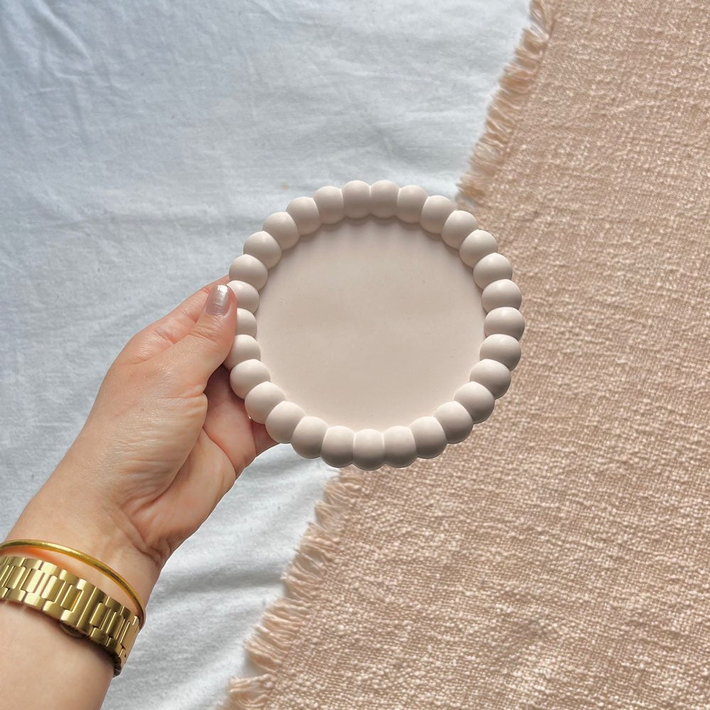 Plateau « Olivia » Rose - Céramique