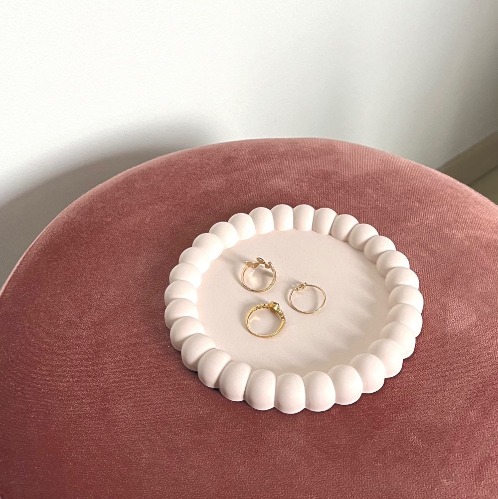 Plateau « Olivia » Rose - Céramique