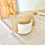 Éponge grattante naturelle - Jute et coton en nid d'abeille