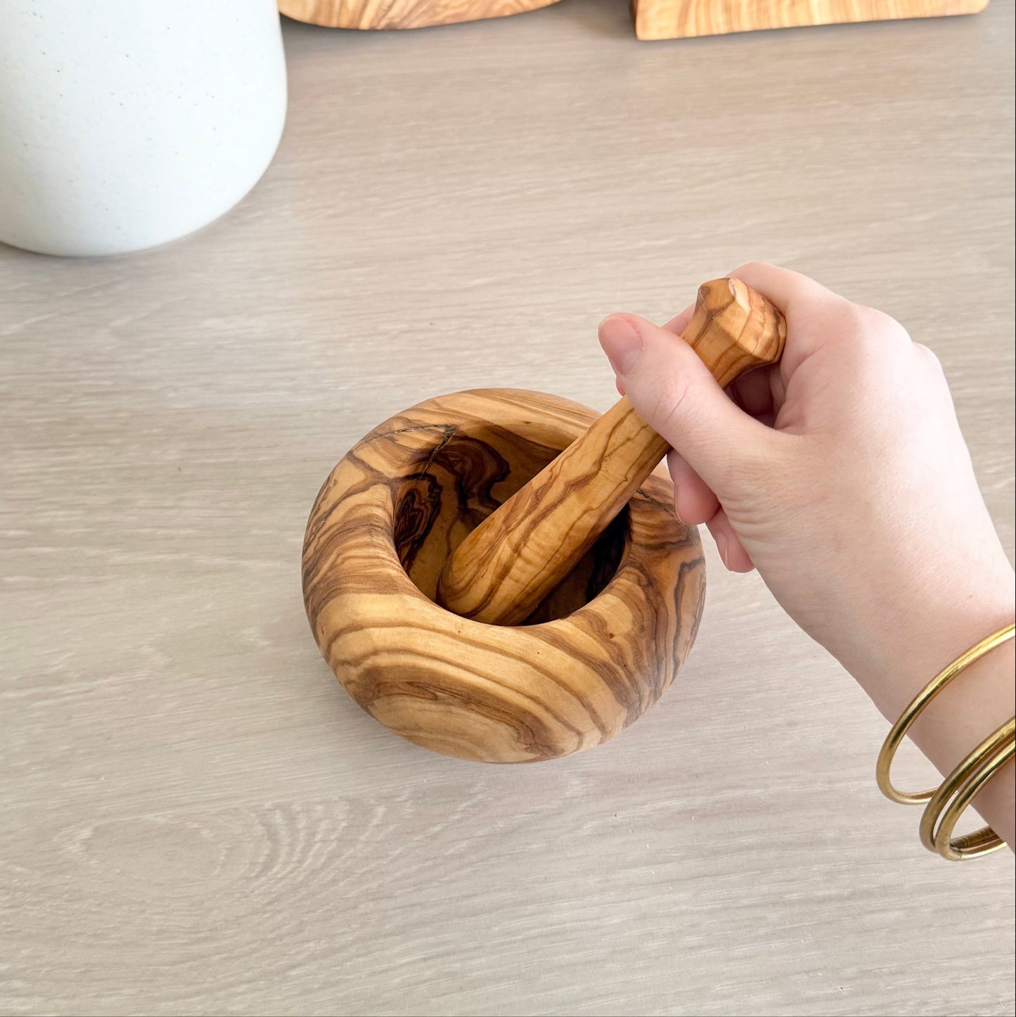 Mortier - Bois d'olivier 100% naturel