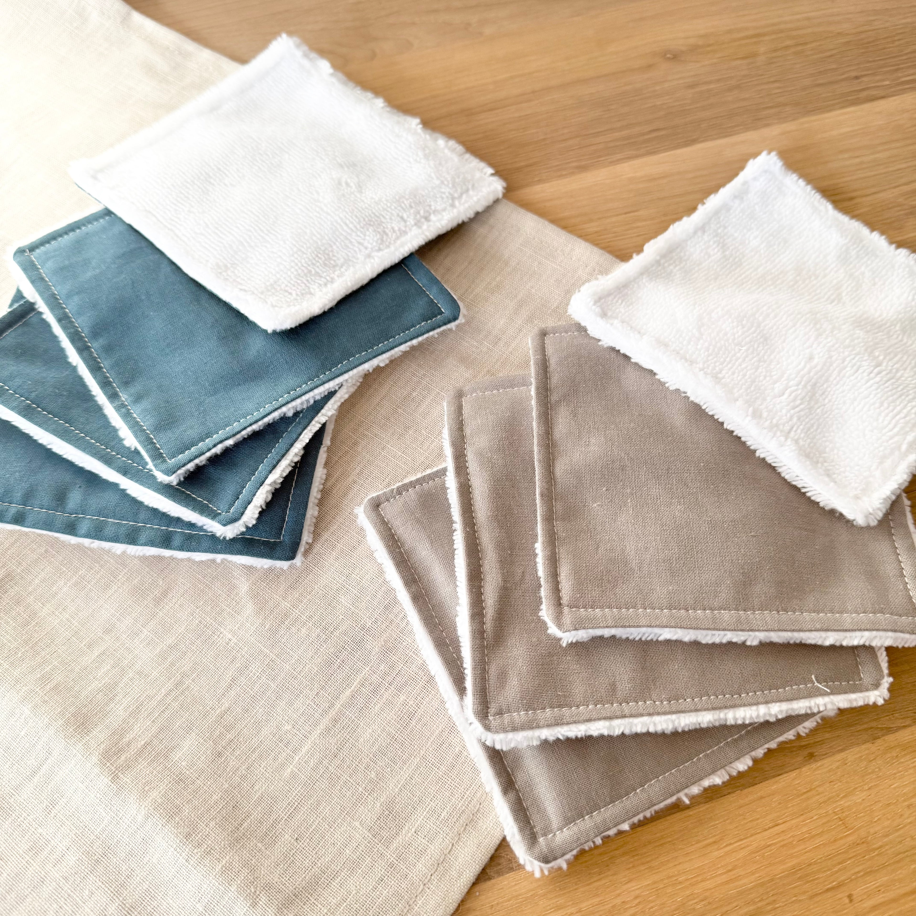 Lot de 4 cotons lavables - Éponge bambou