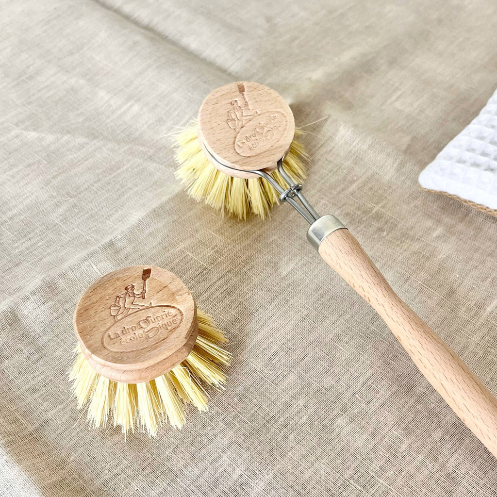 Brosse vaisselle rechargeable - Bois de hêtre et fibres naturelles