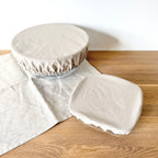 Lot de 2 charlottes à saladier écru - Coton et enduit