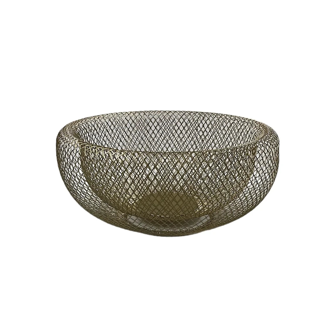 Corbeille de fruits dorée/bronze