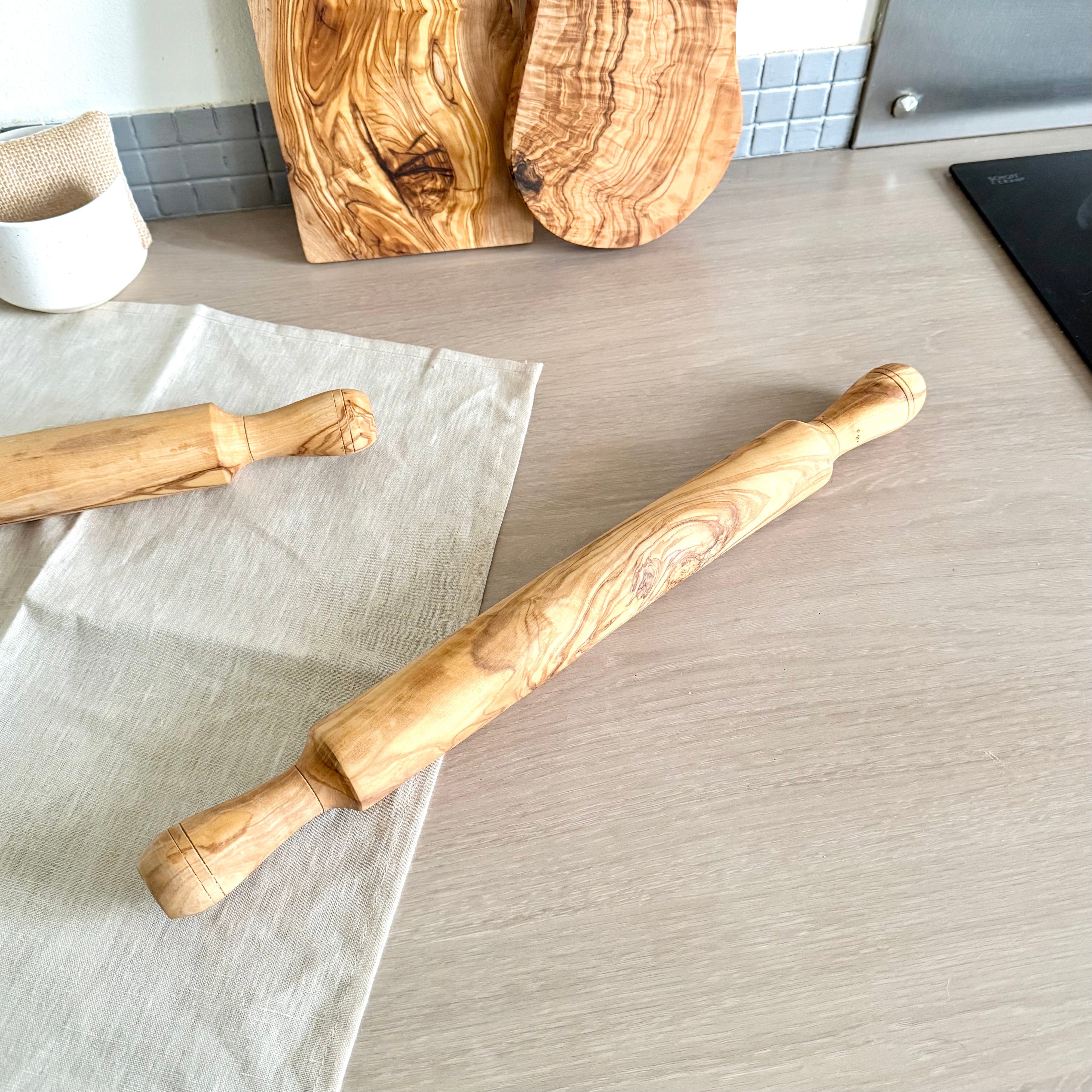 Rouleau à pâtisserie - Bois d'olivier 100% naturel