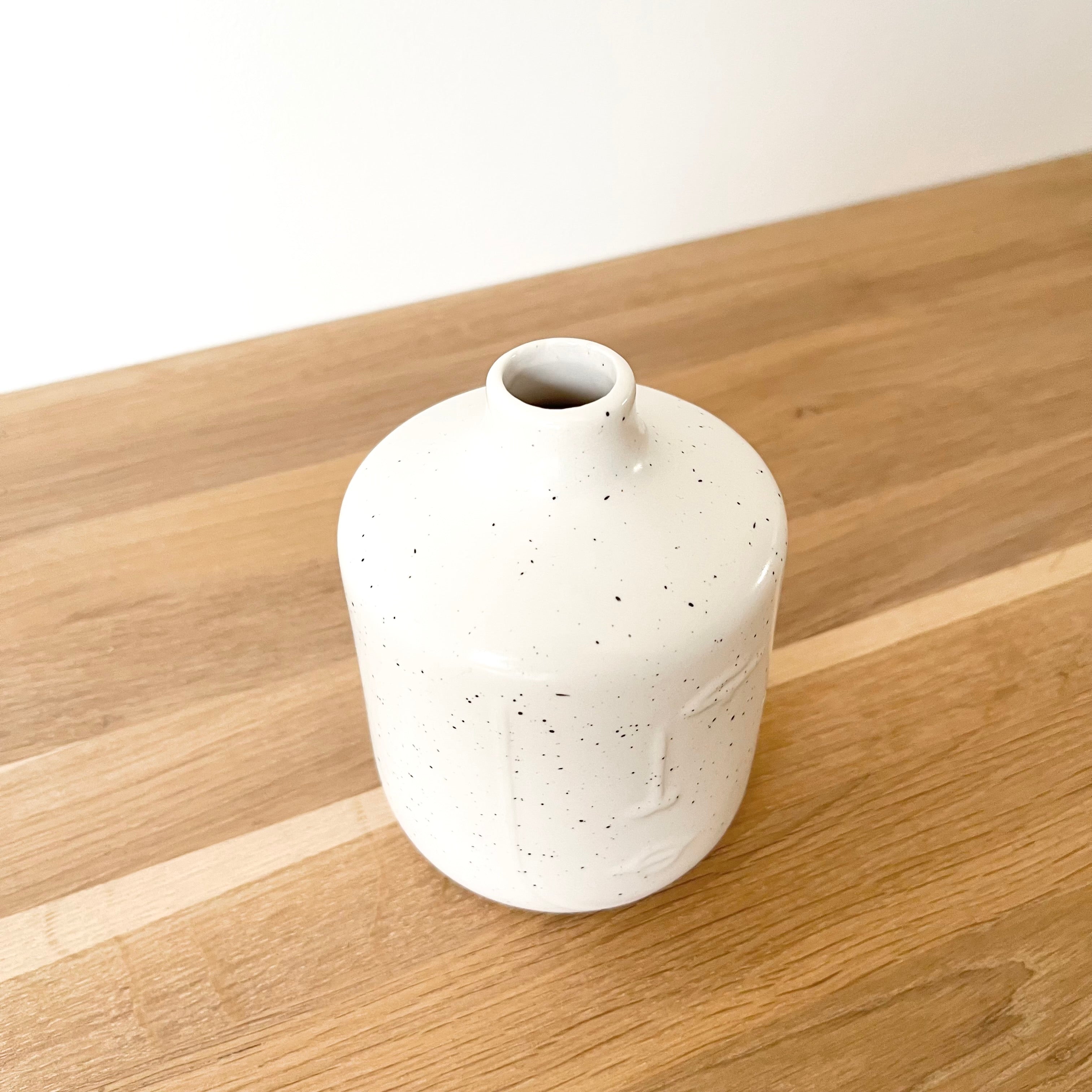 Vase visage écru - Céramique