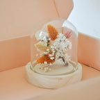 Cloche de fleurs séchées "Leïa" - Verre, Bois & Fleurs