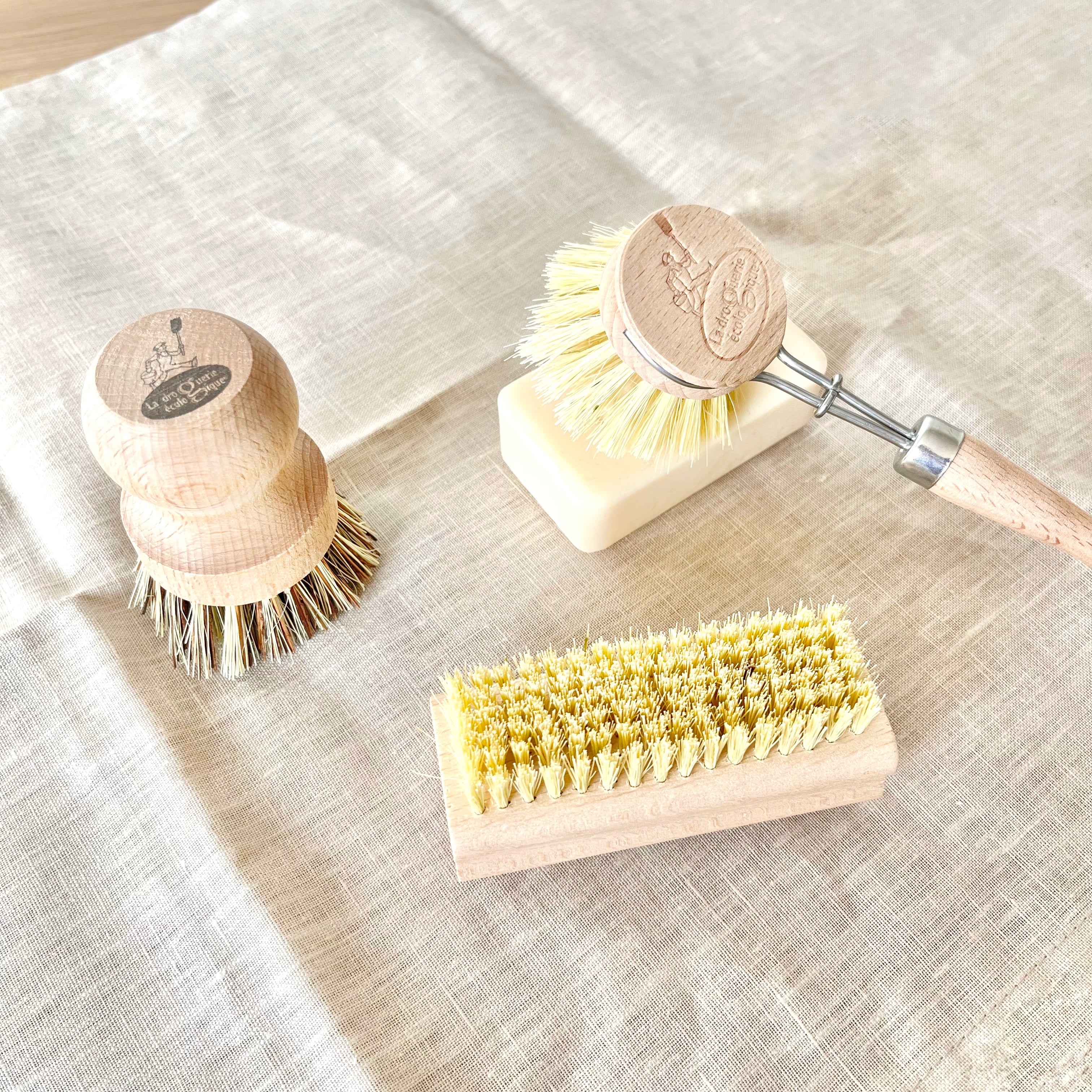 Brosse vaisselle rechargeable - Bois de hêtre et fibres naturelles