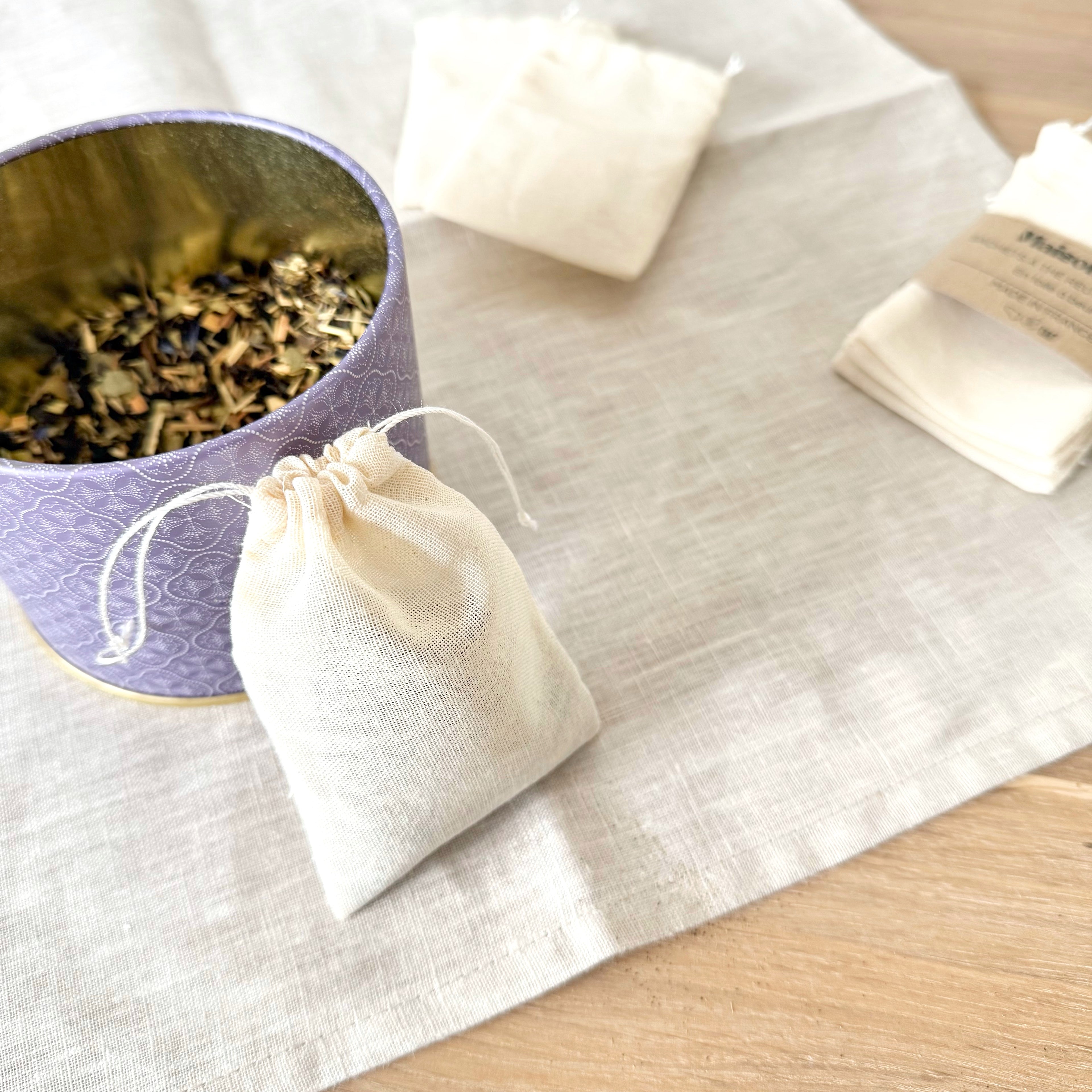 Sachets de thé - Toile à beurre (100% coton)