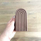 Bougie "Isa" Marron imparfaite - Cire de colza