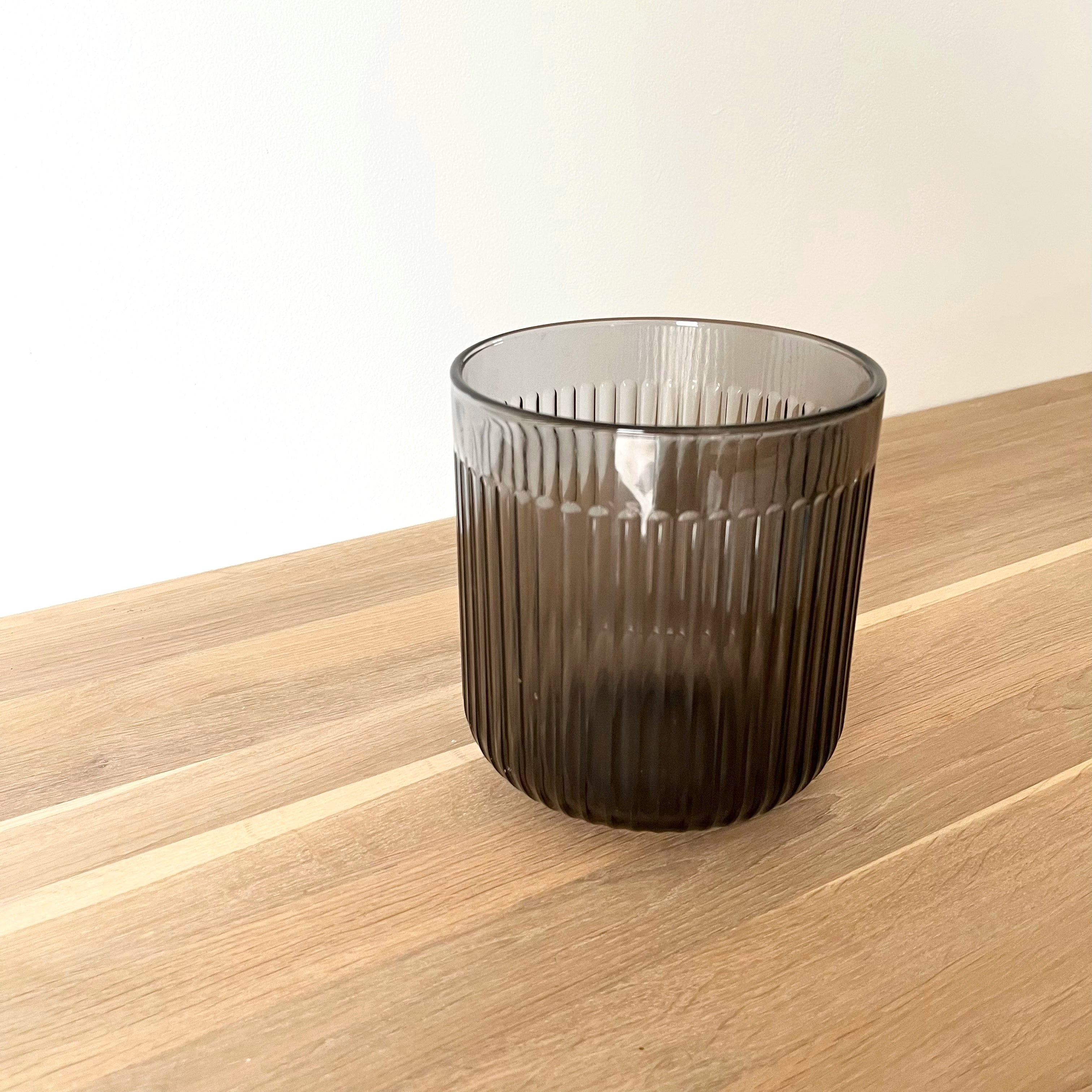 Cache-pot gris & reflet violet