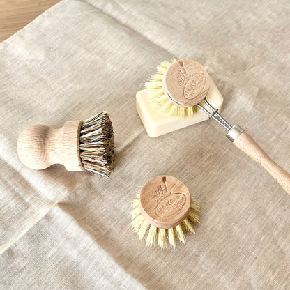 Brosse vaisselle rechargeable - Bois de hêtre et fibres naturelles