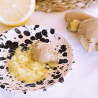 Assiette râpe "Caly" Noir et Blanc - Céramique