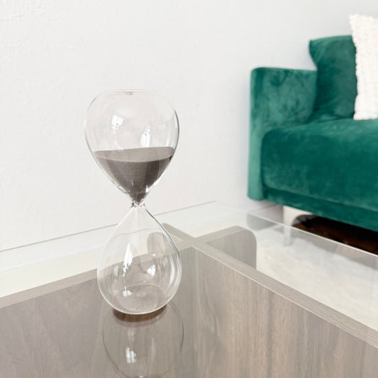 Sablier sable gris