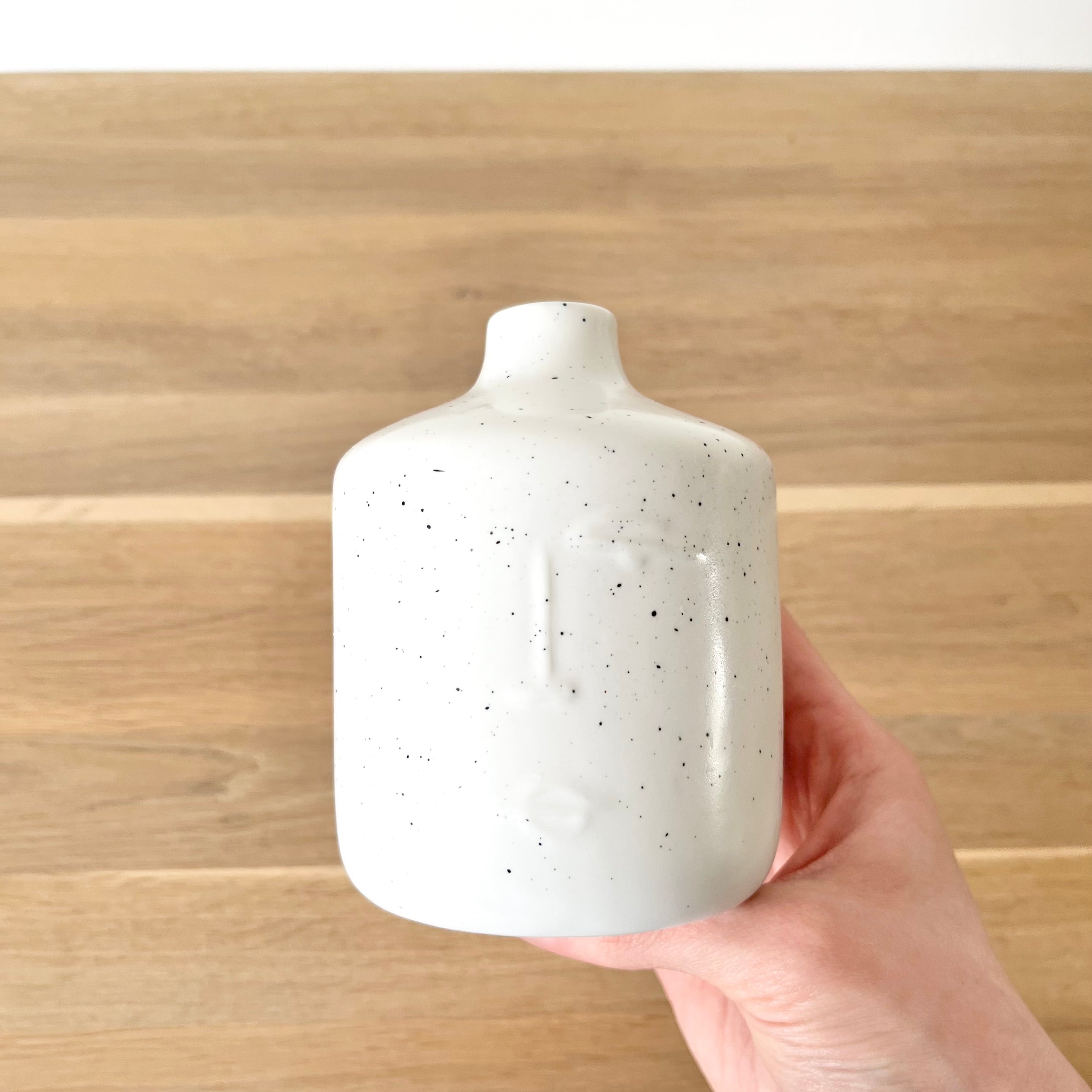 Vase visage écru - Céramique