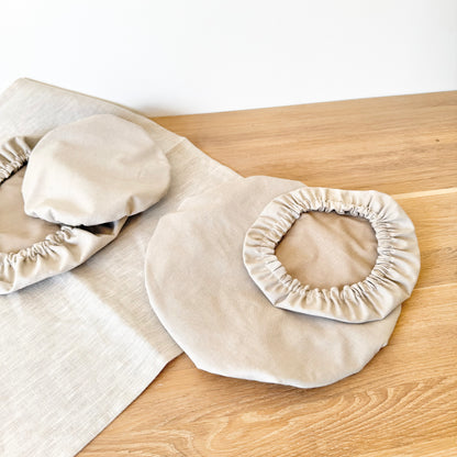Lot de 2 charlottes à saladier anthracite - Coton et enduit