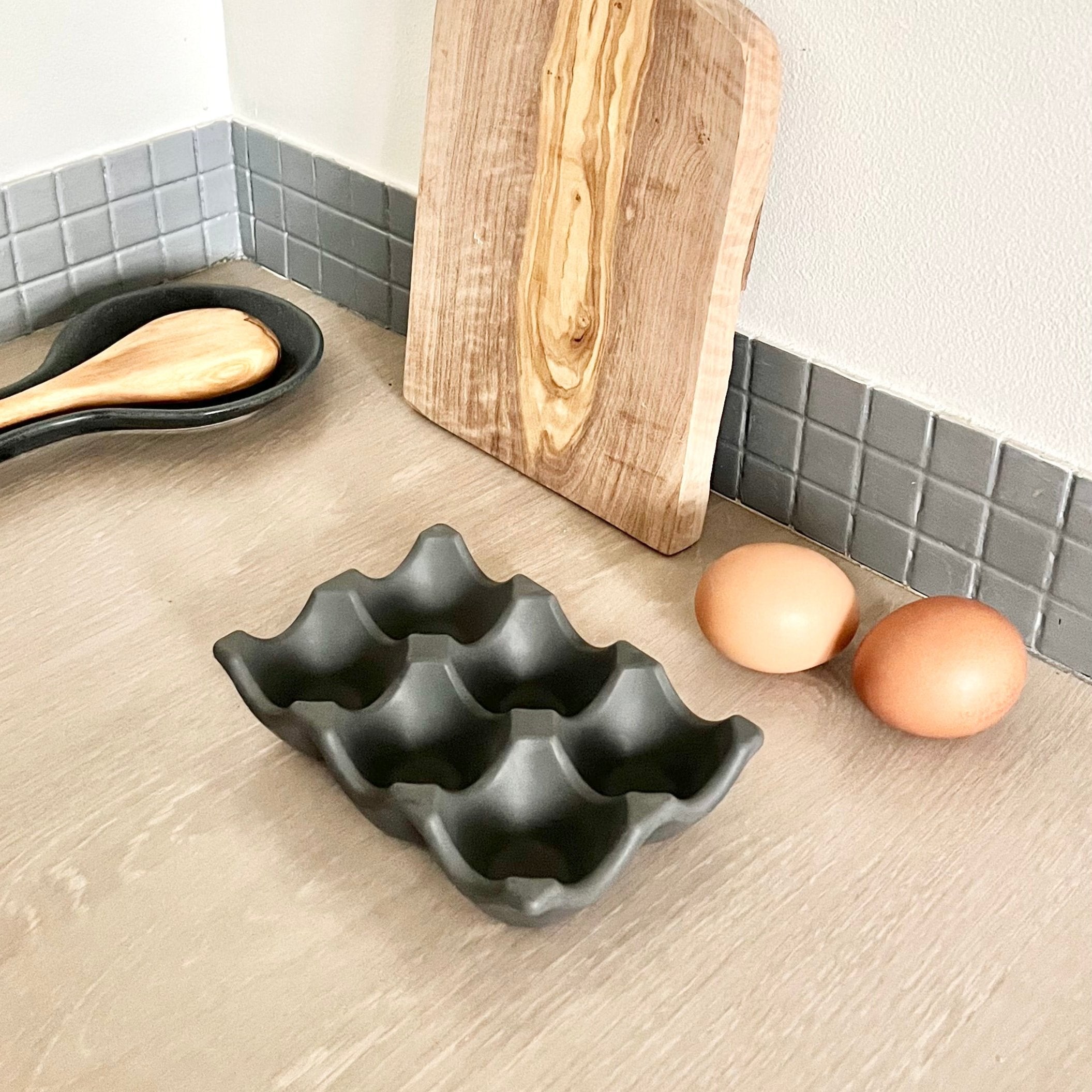 Support à oeufs Blanc - Jesmonite