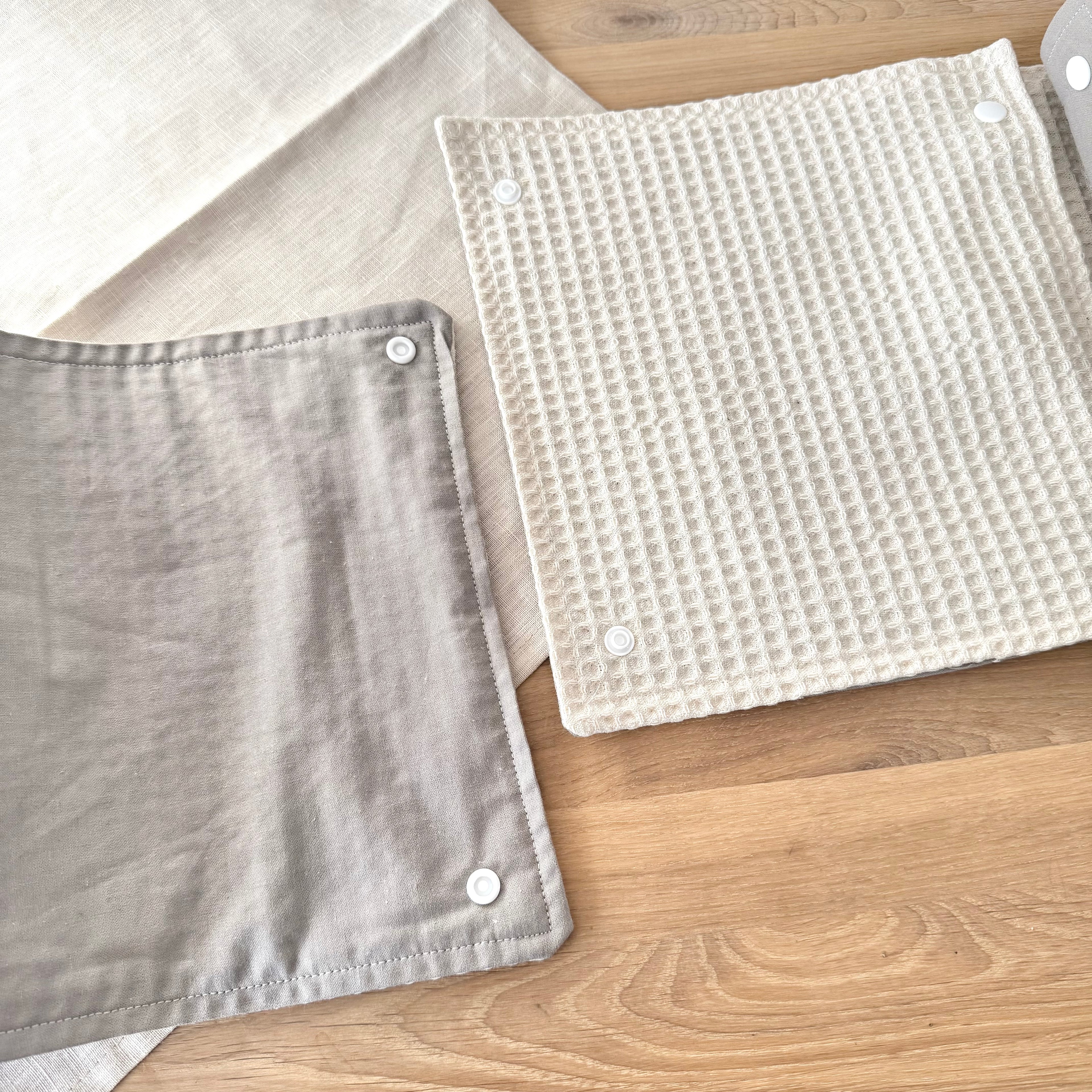 Essuie-tout lavable (5 feuilles) écru - 100% coton