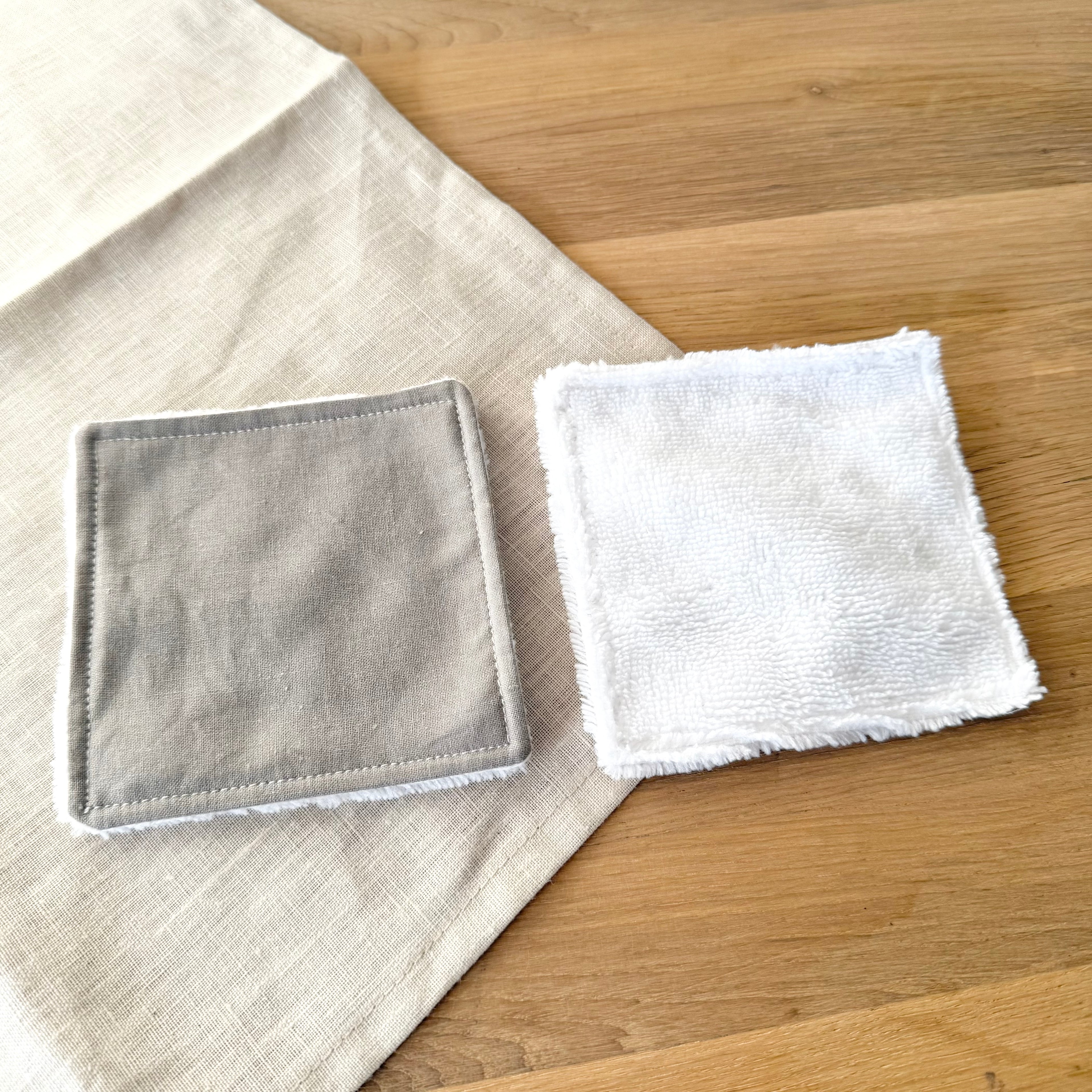 Lot de 4 cotons lavables - Éponge bambou