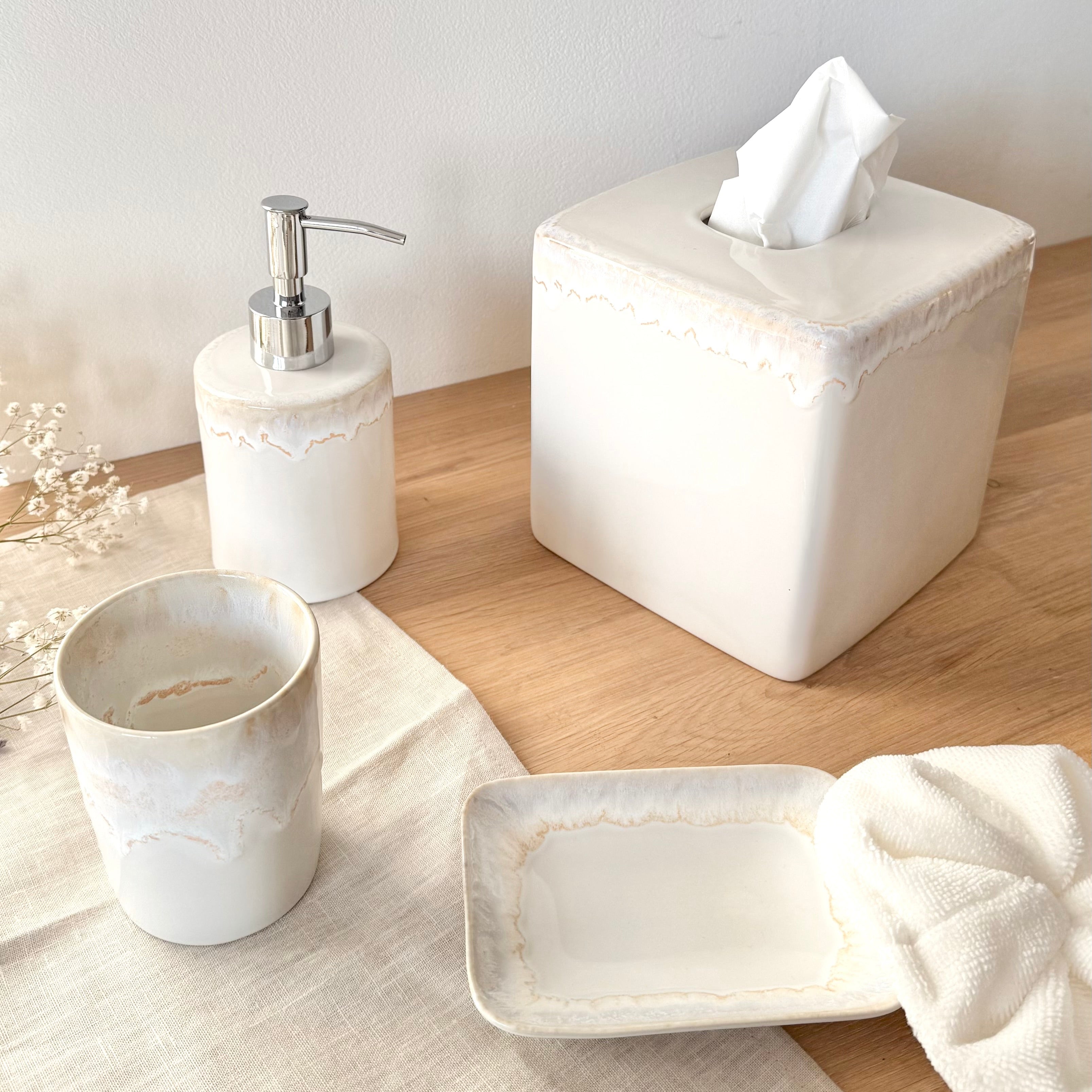 Boîte à mouchoirs "Prisca" - Grès fin