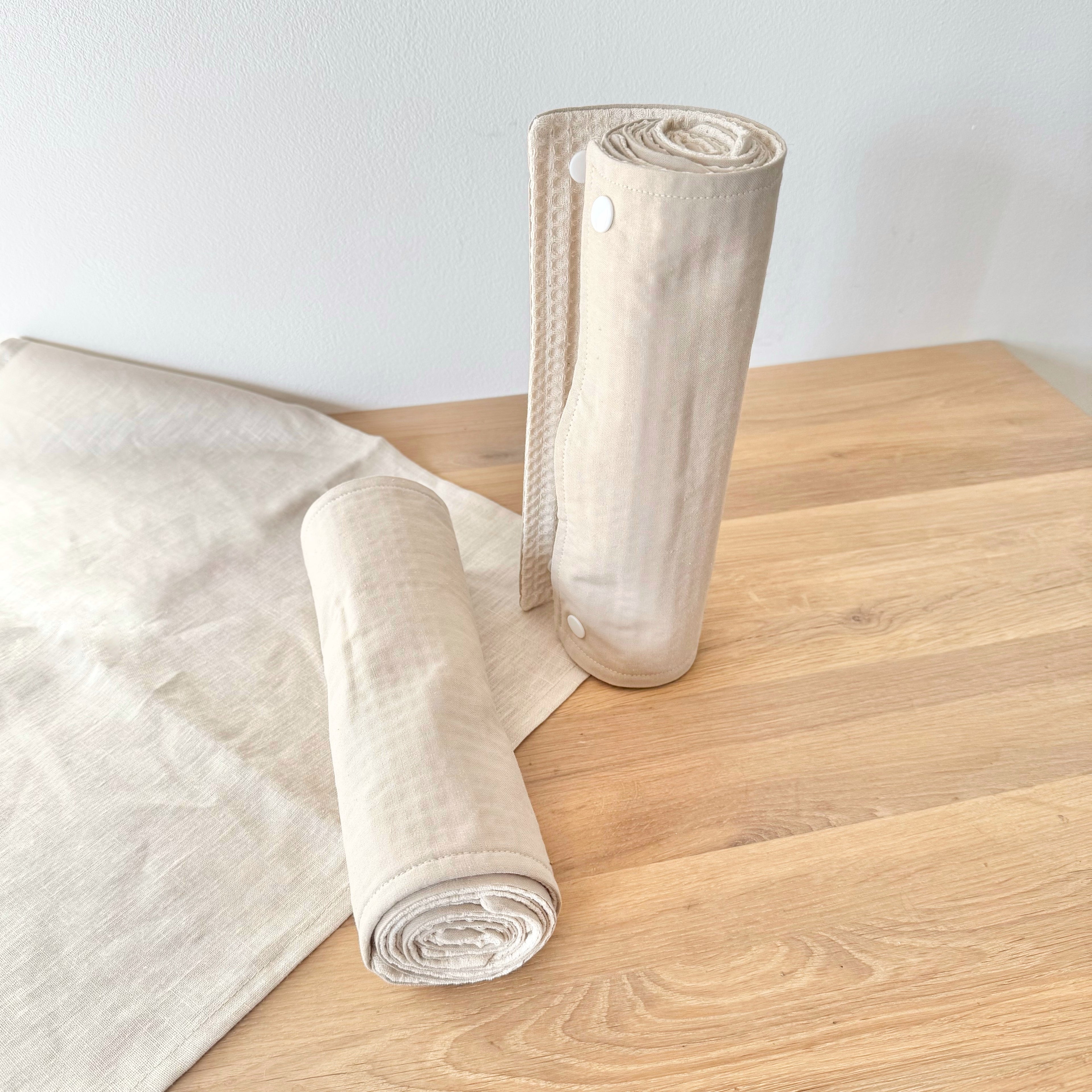 Essuie-tout lavable (5 feuilles) écru - 100% coton