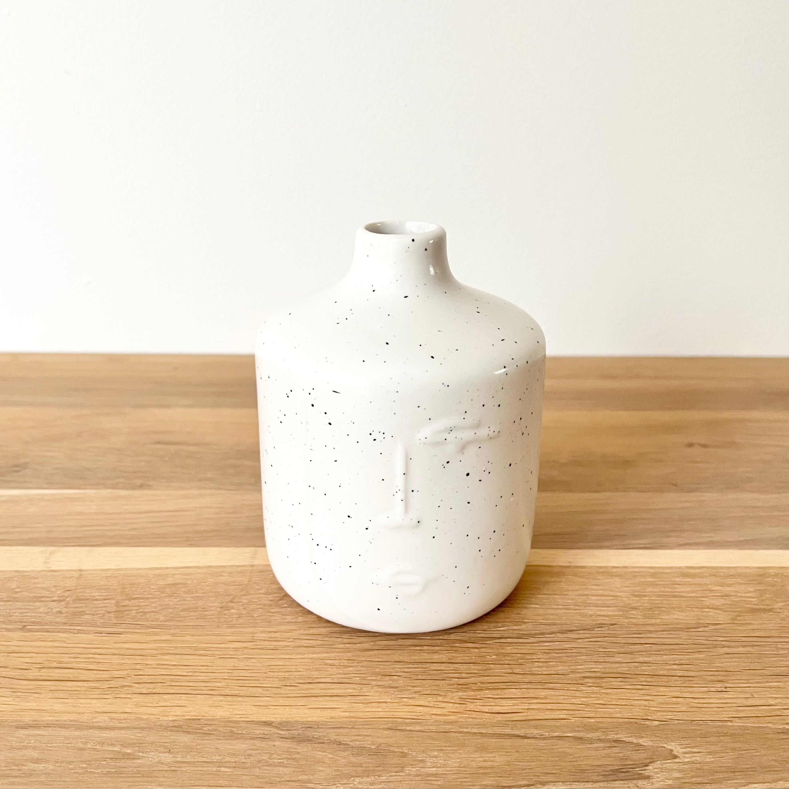 Vase visage écru - Céramique