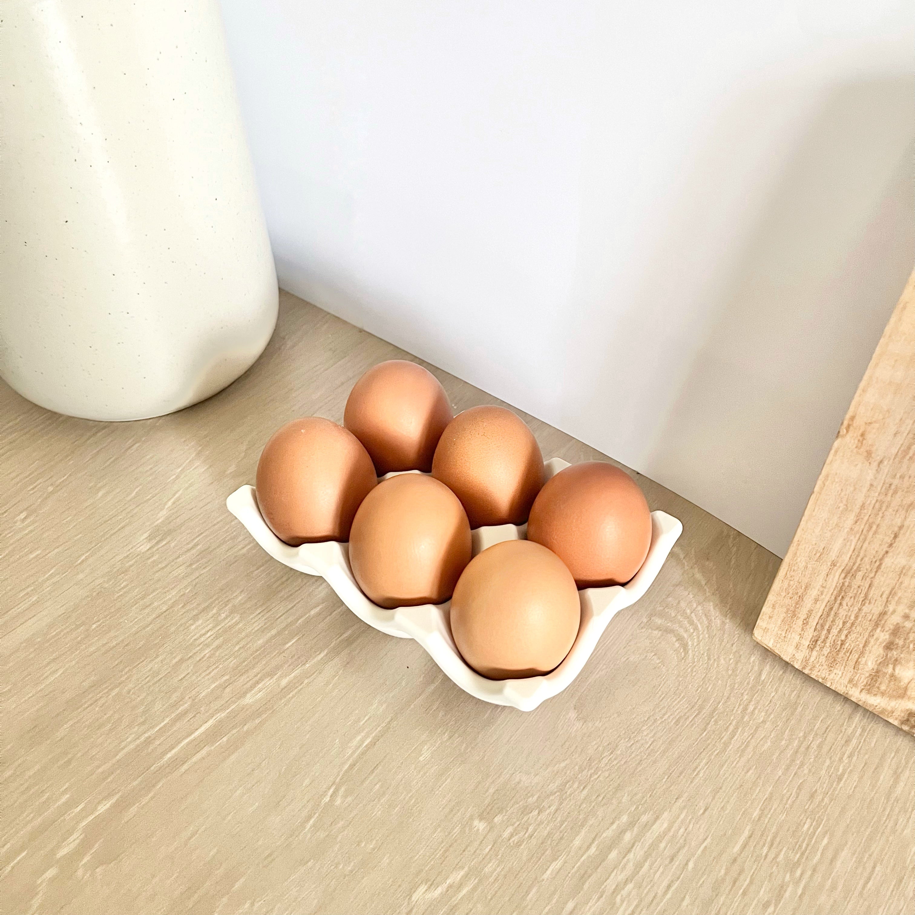 Support à oeufs Blanc - Jesmonite