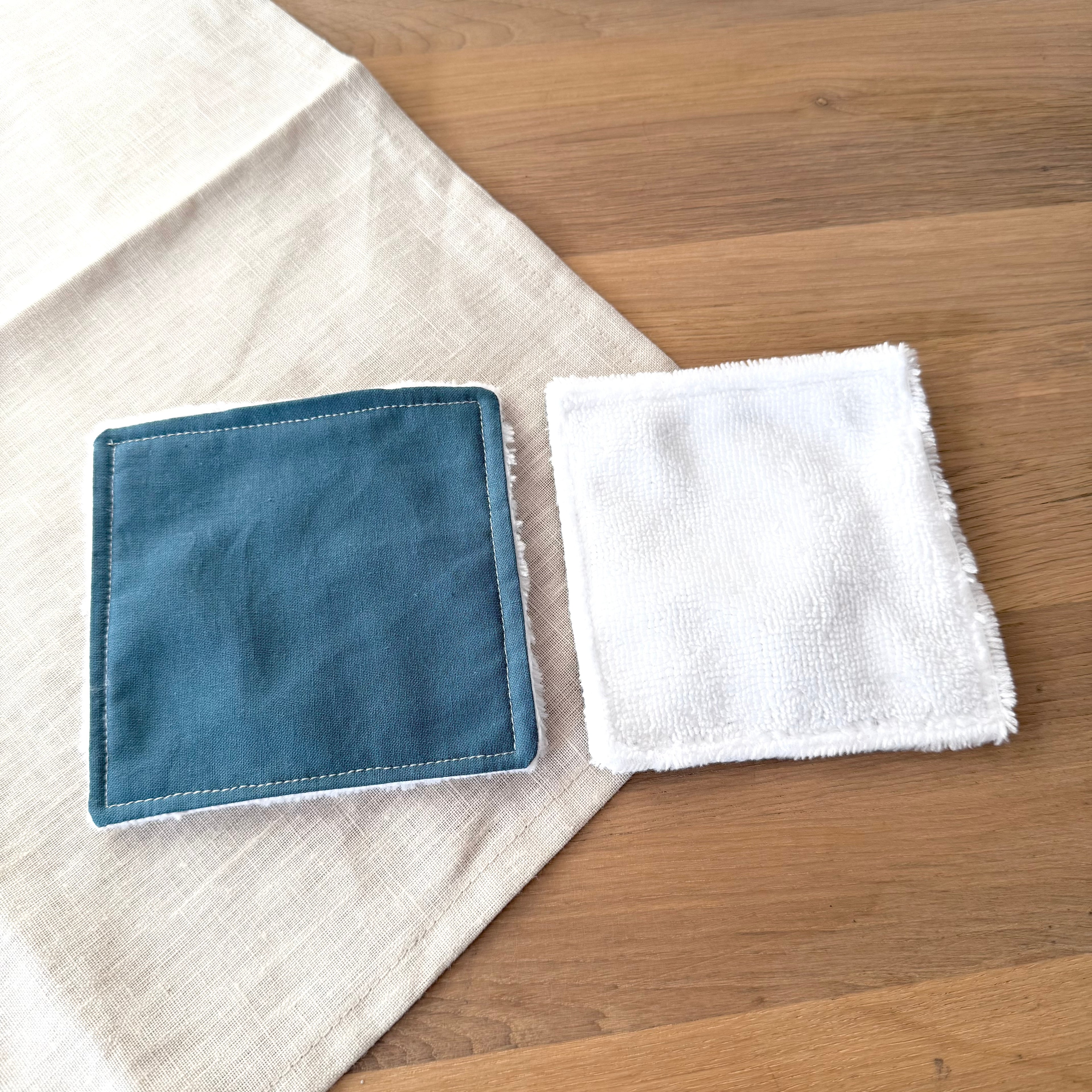 Lot de 4 cotons lavables - Éponge bambou