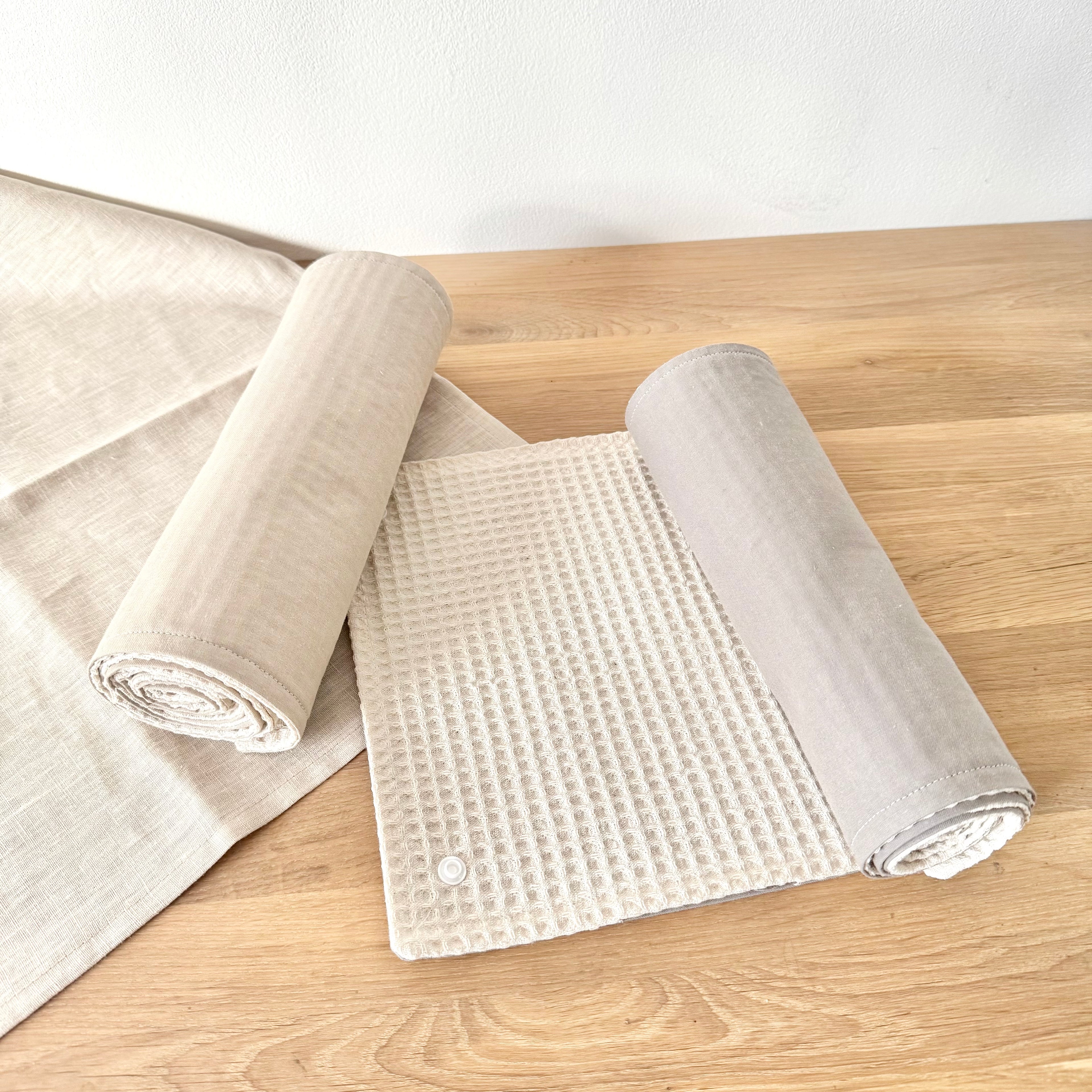 Essuie-tout lavable (5 feuilles) écru - 100% coton