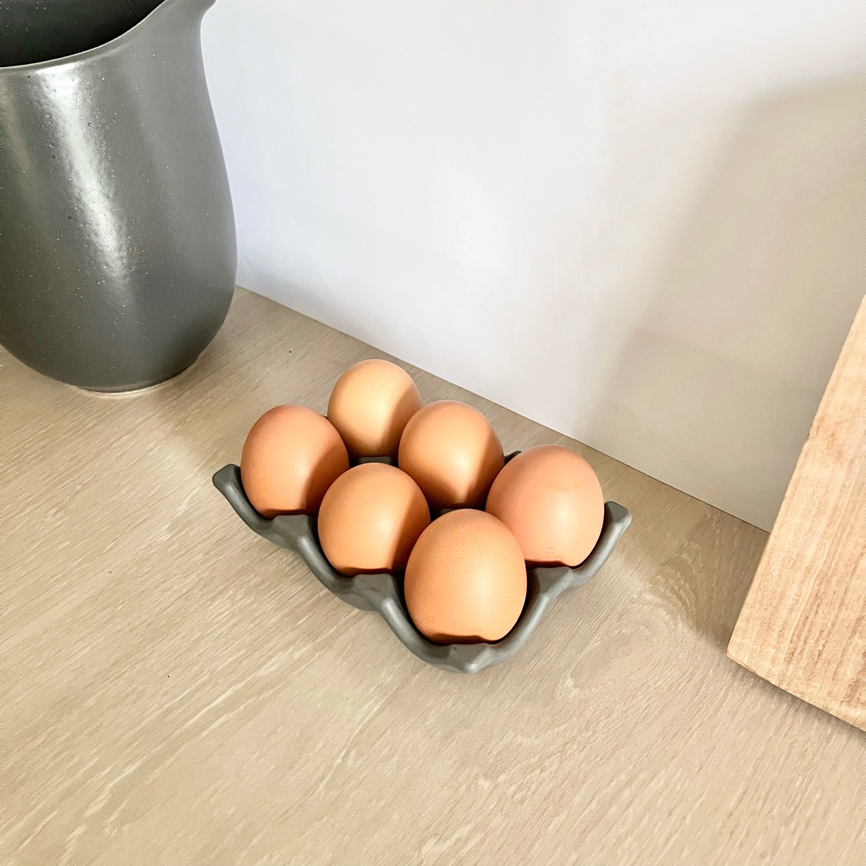 Support à oeufs Gris anthracite - Jesmonite