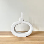 Objet décoratif design "Linéa" Blanc - Céramique