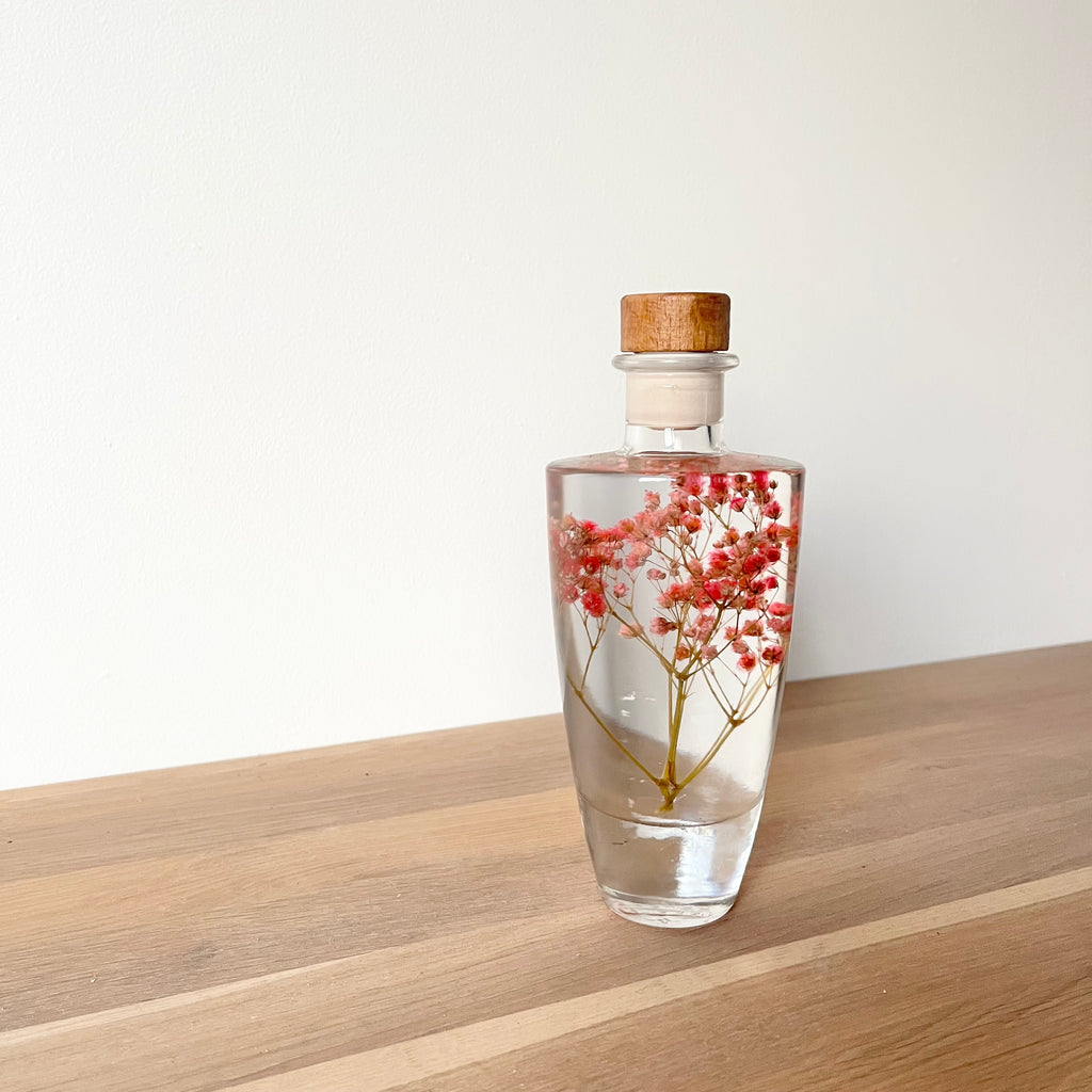 Bouteille florale "Lovia" - Verre & Gypsophile