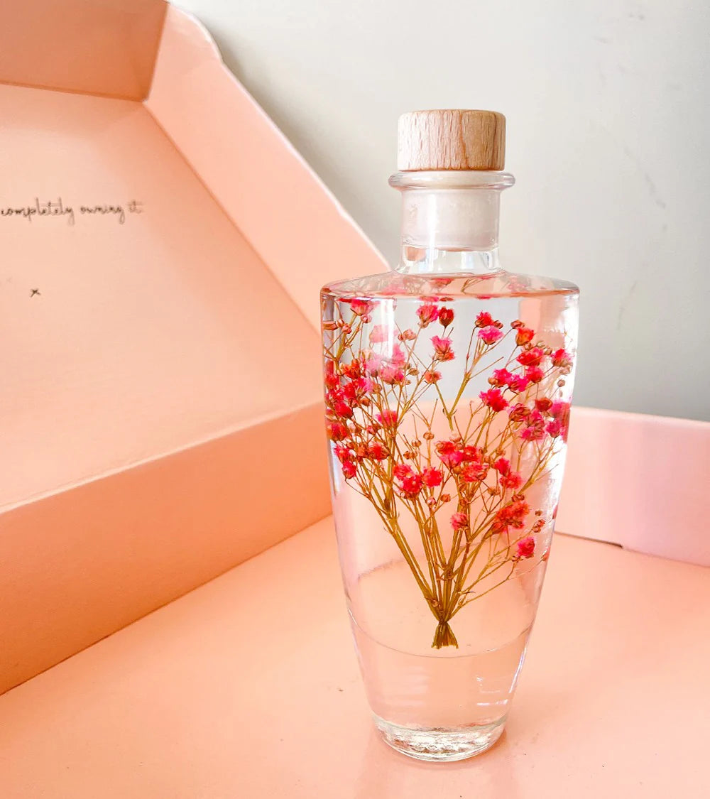 Bouteille florale "Lovia" - Verre & Gypsophile