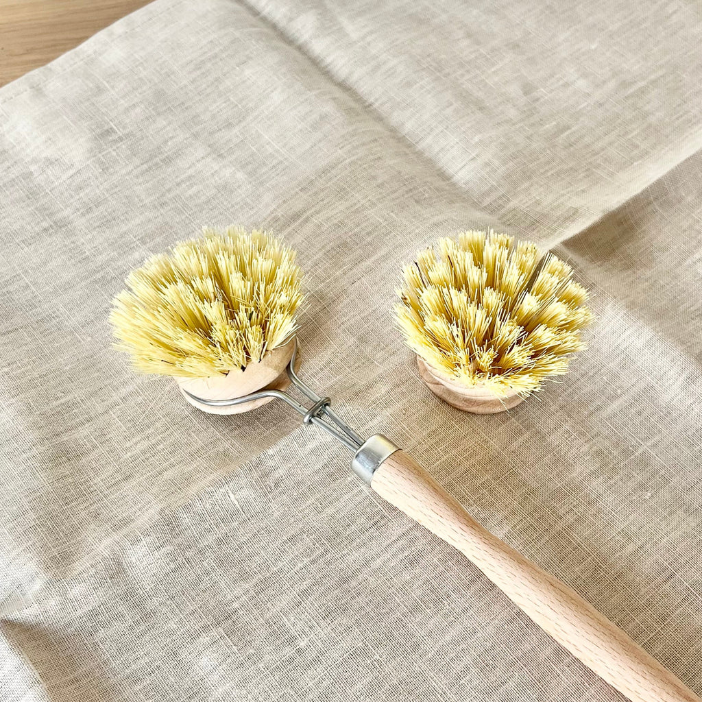 Brosse vaisselle rechargeable - Bois de hêtre et fibres naturelles