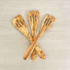 Spatule à fentes - Bois d'olivier 100% naturel