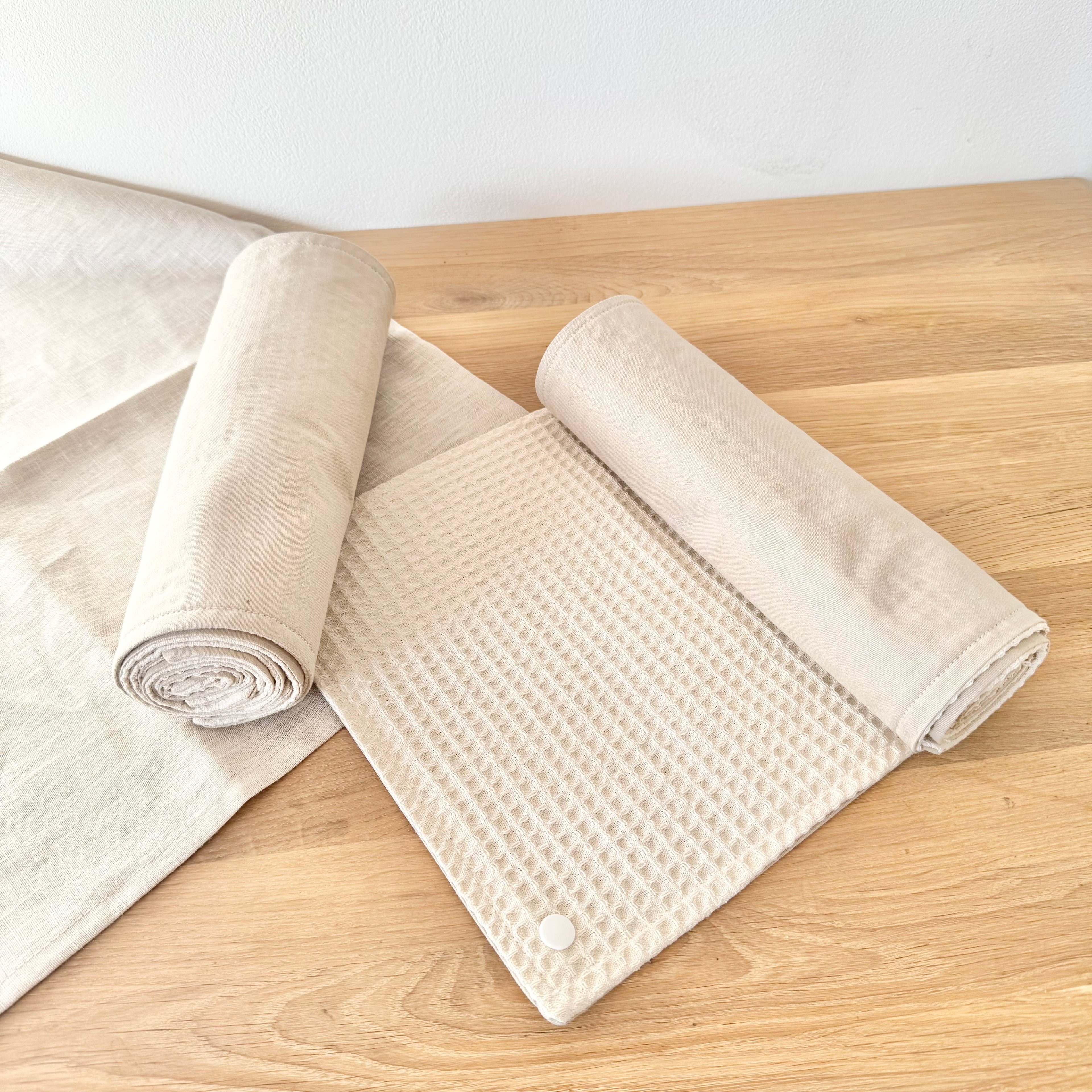 Essuie-tout lavable (5 feuilles) écru - 100% coton