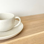 Tasse avec soucoupe "Omi" Noir - Grès fin