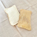 Éponge grattante naturelle - Jute et coton en nid d'abeille