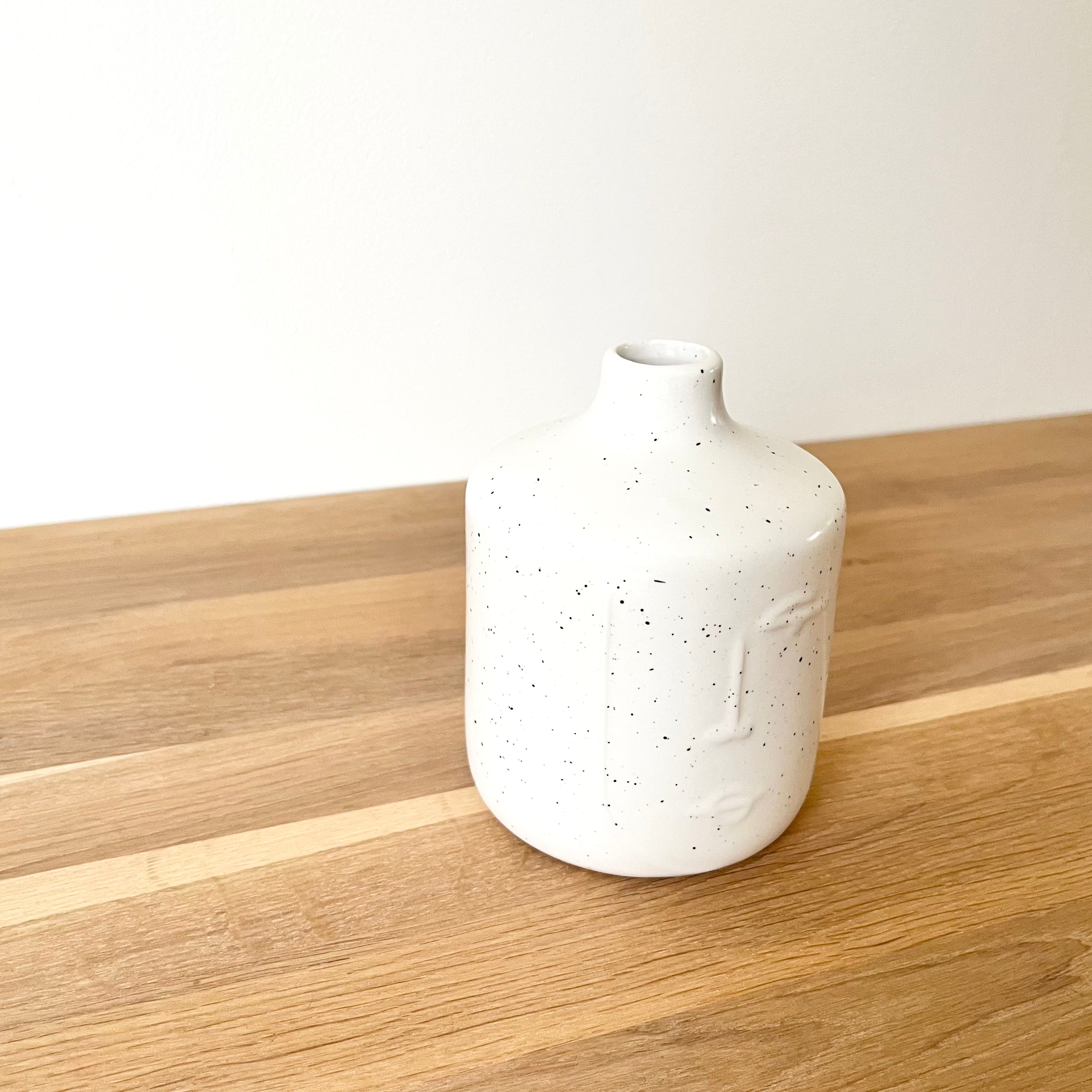 Vase visage écru - Céramique