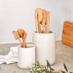 Pot à Ustensiles "Omi" Écru - Grès fin