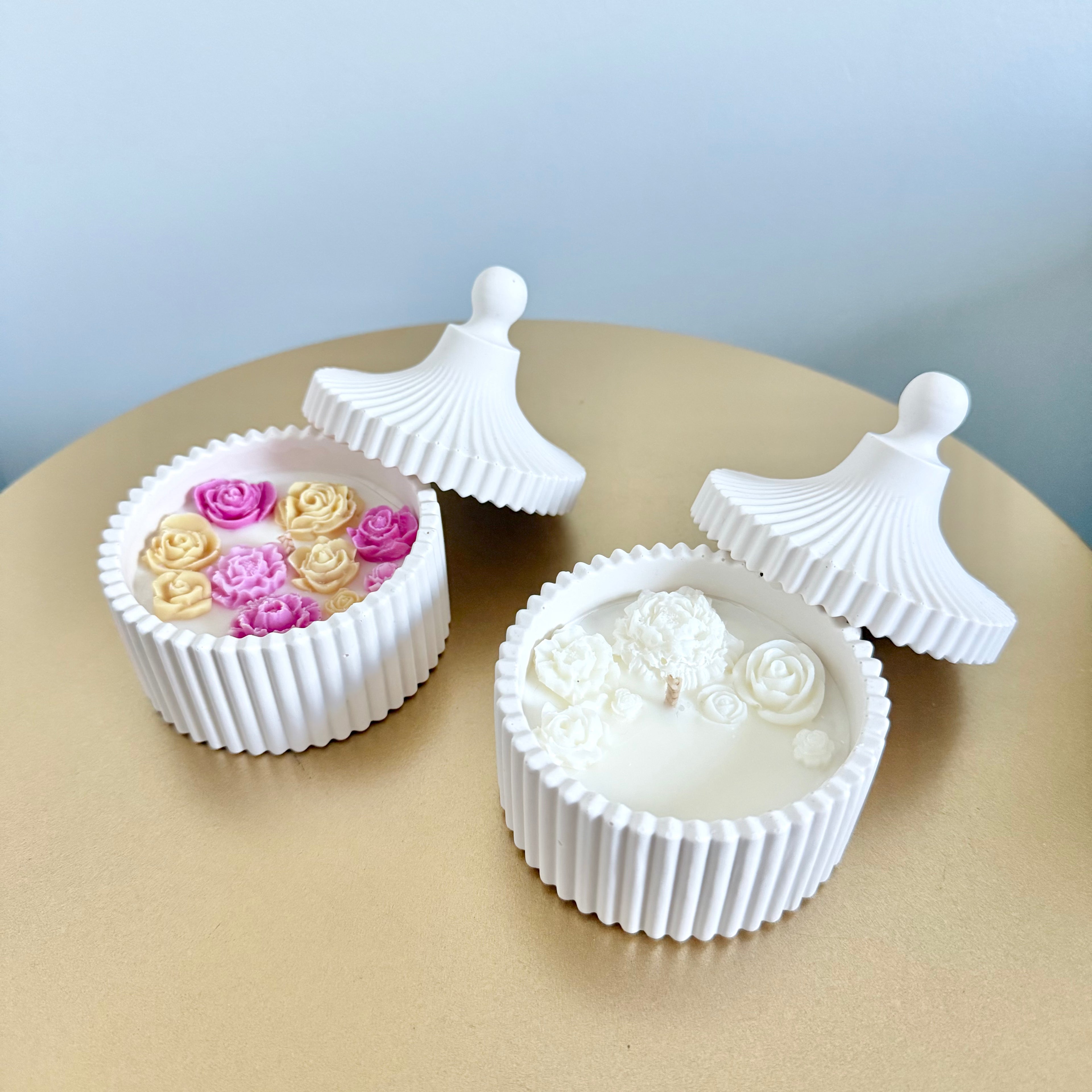 Bougie "Ibiza" Rose - Cire de soja