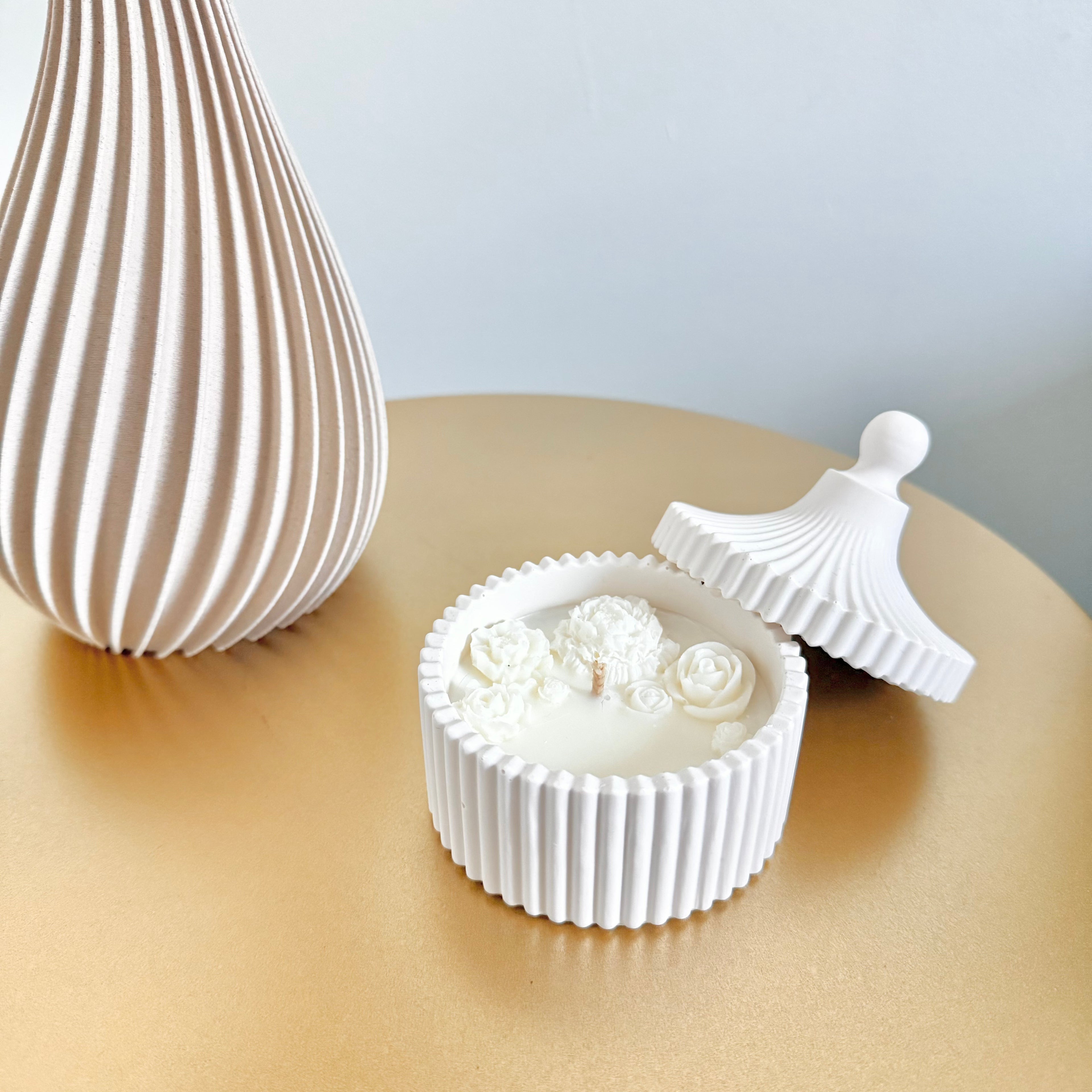 Bougie "Ibiza" Rose - Cire de soja