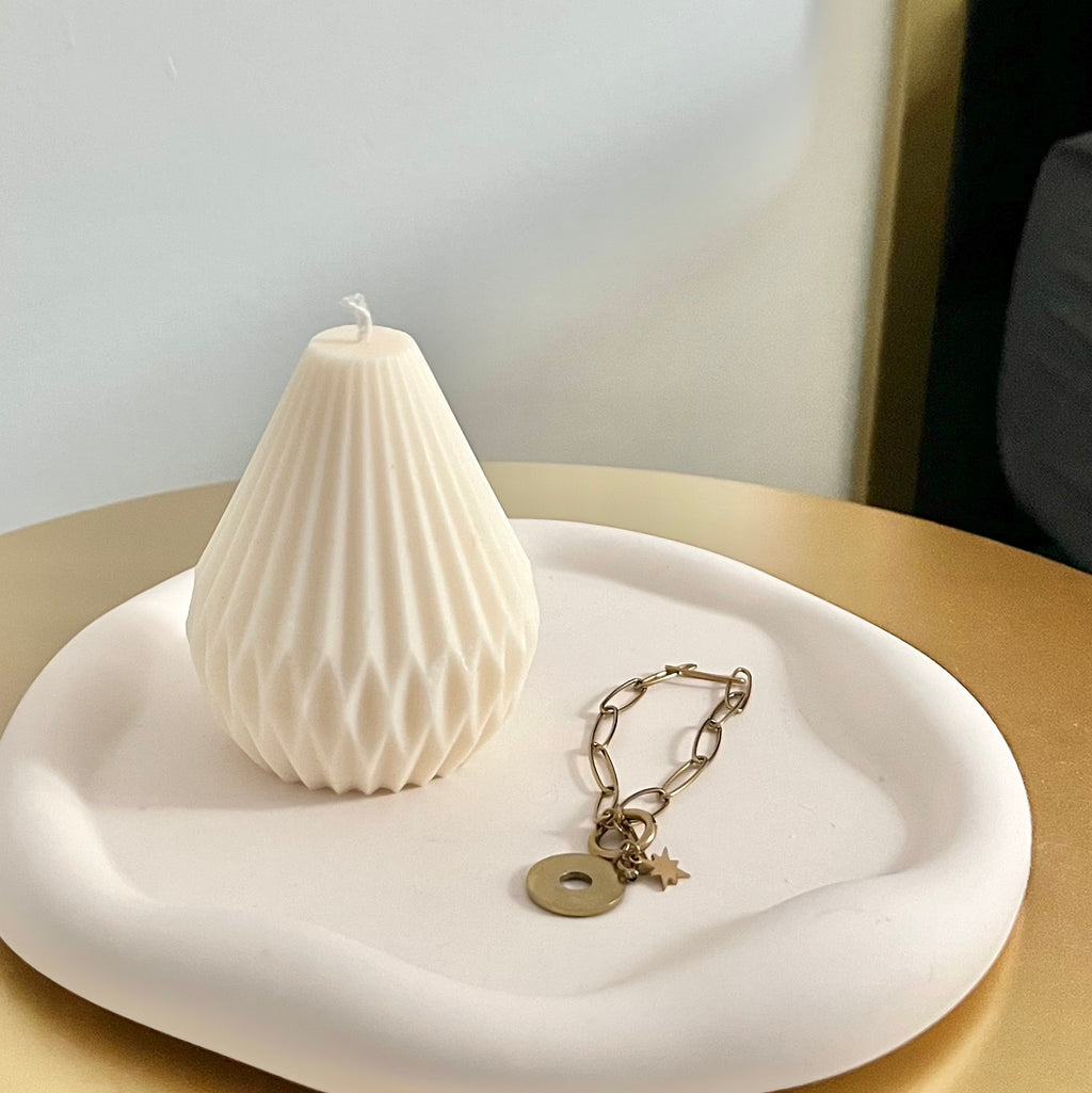 Bougie « Mona » Crème imparfaite - Cire de Colza