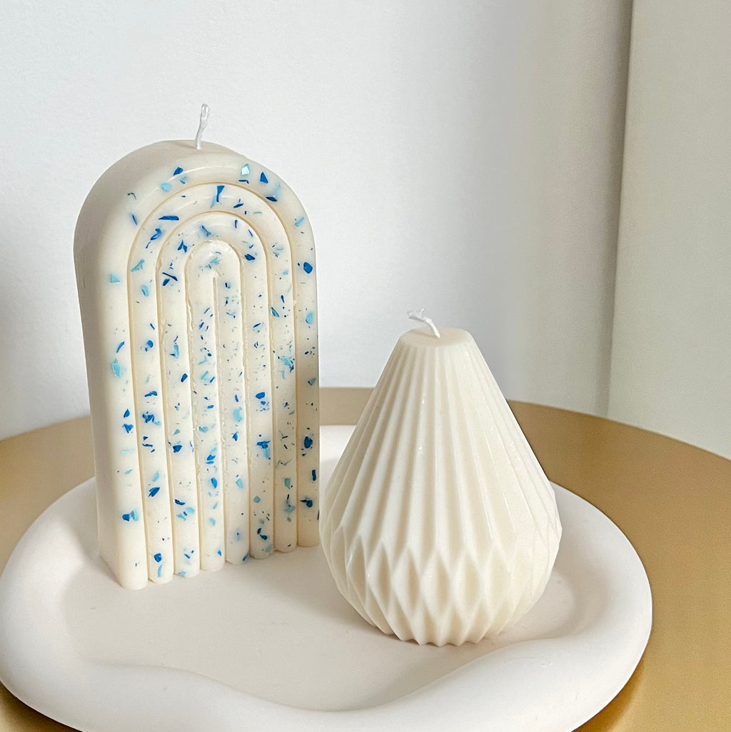 Bougie « Mona » Crème imparfaite - Cire de Colza