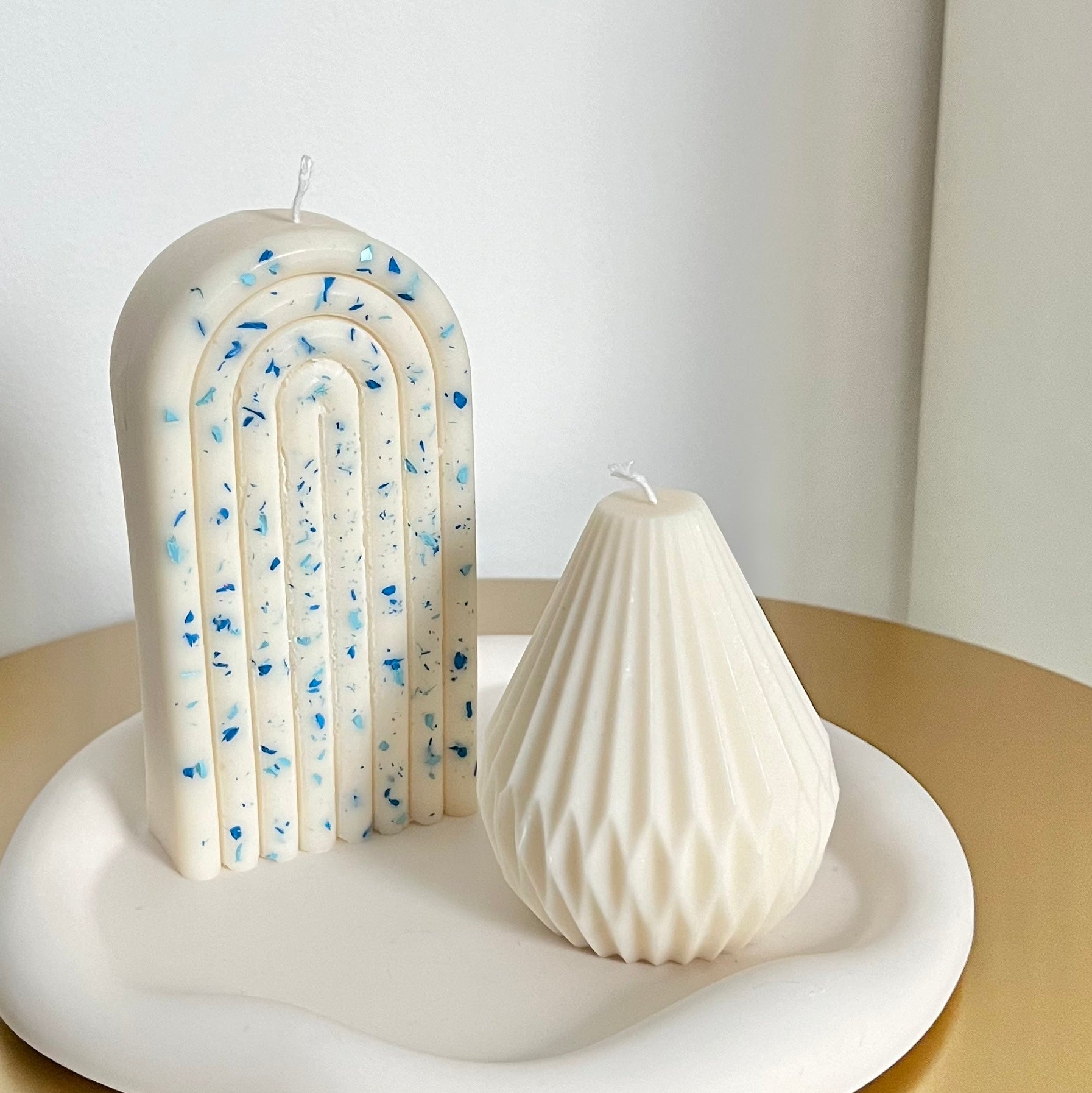 Bougie « Mona » Crème imparfaite - Cire de Colza