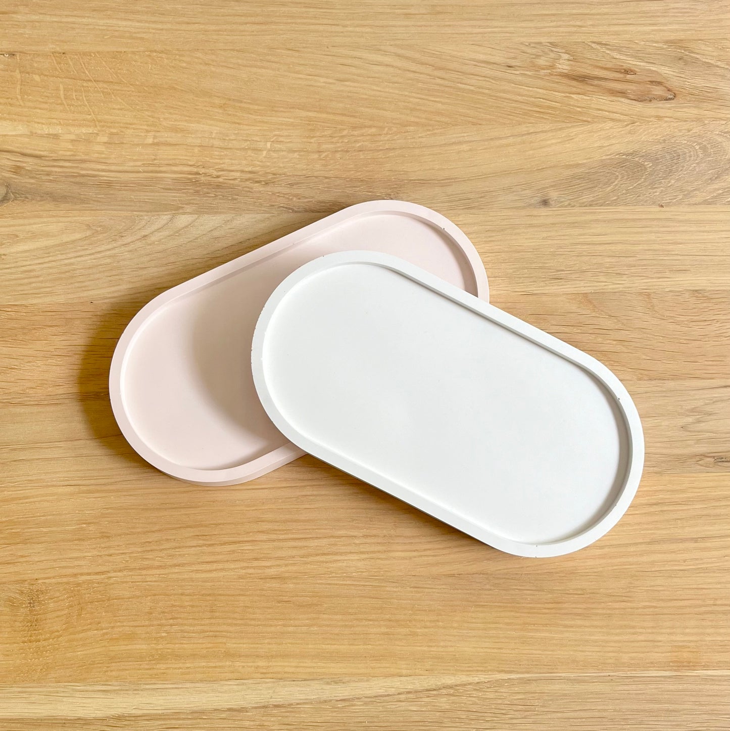 Plateau "Matt" Rose/Beige - Céramique