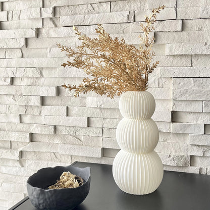Vase "Neo" Bleu nuit - Amidon de maïs/bois recyclé