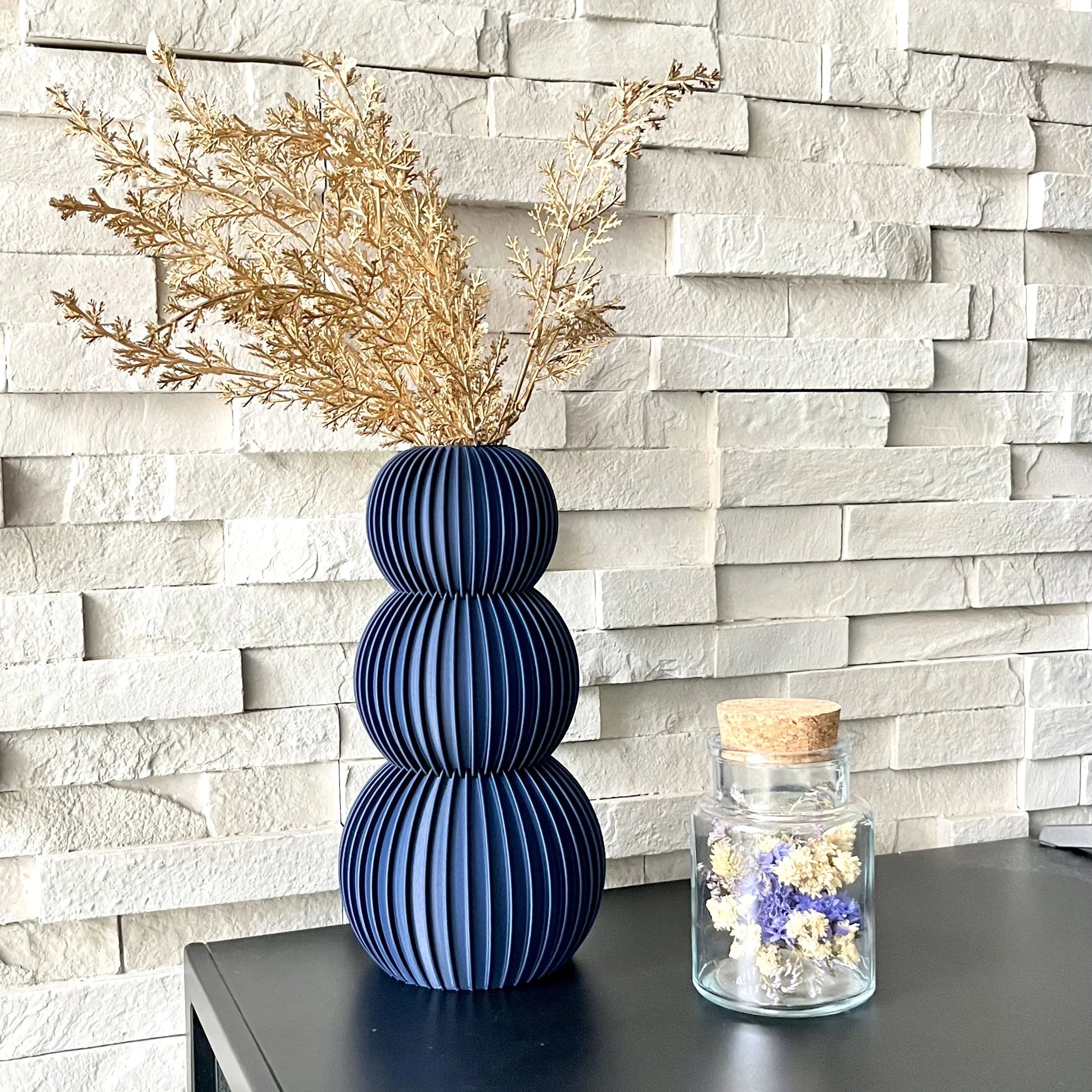 Flacon de fleurs séchées "Thaïs" - Verre & Fleurs