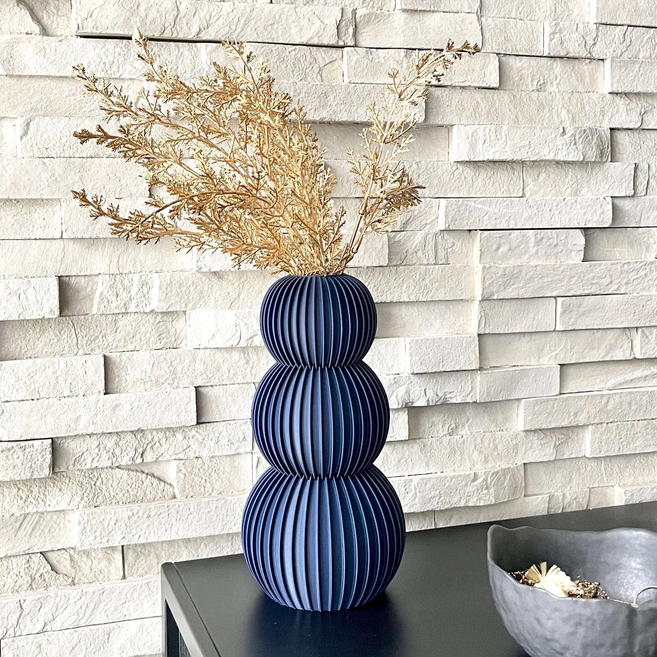 Vase "Neo" Blanc - Amidon de maïs/bois recyclé